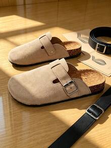 New Men's And Women's Shoes, Unisex Couple Shoes, Fashionable And Minimalist, Men's Sandals, Closed-Toe Slippers, Casual Shoes, Home Shoes, Flat Shoes, Beach Shoes, Men's Flip-Flops, Women's Thick-Soled Sandals, Slippers, Home Shoes, Women's Flip-Flops, Women's Wooden Clogs, All-Season Comfortable And Elegant Women's Shoes, Suitable For Indoor And Outdoor Daily Wear - Beige Style D - View 9