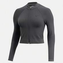 Nike Women's Soft Fitted Dry Comfortable Zip-Up Sports Top - Grey - View 6