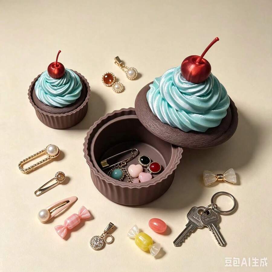 3D Creative Learning Desktop Paper Cup Cream Cake Storage Box Ornament Creative Art Organizer Box - Cake Storage Box - View 1