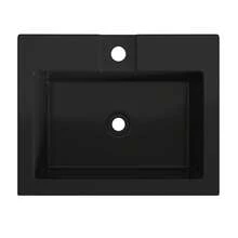 Pia 42 x 35 x 9 cm quadrada Preto - Preto - Visão 3