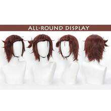 YEWELL Yeviel Brown Cosplay Wig, Role Play Headpiece, Daily Series, Japanese Cosplay Headpiece Series, Multi-Style Interpretation, Cartoon Anime, Suitable For Private Party, Daily Role Play, Halloween - Coffee Brown - View 7