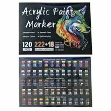 144/96/72/48/24 Colors Acrylic Paint Markers - Dual Tip, 2 Colors Per Pen, Colorful Marker Pens, Coloring Marker Set, Suitable For Painting, Doodling, Illustration, Handmade Arts, School Back To School Season For Coloring Books And Other DIY Projects, Applicable To Paper, Fabric, Canvas, Wood, Rock, Plastic, Glass, Ceramic, Pumpkin, Metal, Etc., Easter, Thanksgiving, Halloween, Christmas Gift Supplies - Multicolor - View 12