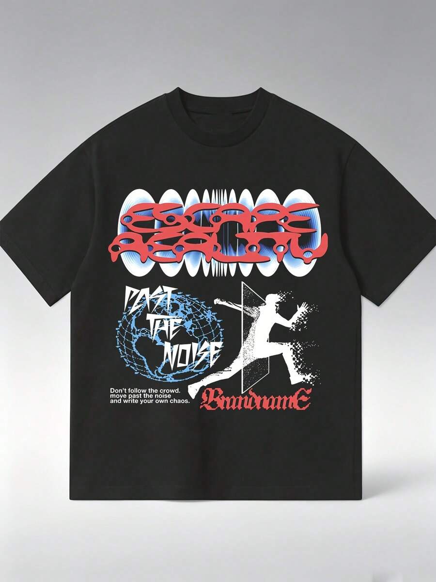 Men T-Shirts - Hitam - View 1