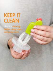 5pcs/Set Bottle Brush Cleaning Set - Includes Bottle Brush, Nipple Brush, Detail Brush And Straw Brush, Water Cup Cleaning Brush, Multi-Functional Cleaning Brush, Suitable For Kitchen Utensils, Bottle Drying Rack, Household Storage Boxes - Multicolor - View 8