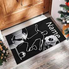 Custom Rug Personalized Name Photo Text Logo Floor Mat Welcome Doormat Entryway Carpet Living Room Bedroom Kitchen Hallway Bathroom Porch Indoor Outdoor Home Decor Birthday Housewarming Christmas Holiday Gift Soccer Sports Emblem Illustration - Multicolor - View 8