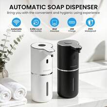 1pc 380ml Large Capacity Touchless Electric Smart Infrared Automatic Soap Dispenser, No-Press Quick Dispensing Pump For Home Detergent, Portable Hand Soap Bottle, Kitchen & Bathroom Gadget, Suitable For Schools, Hospitals, Hotels And Public Places, Spring New Arrival - View 3