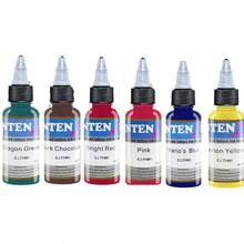 14 Colors Tattoo Ink - Bright Neon Yellow - The Purest Yellow With The Highest Brightness - Ideal For Highlighting And Customizing Tones - Tattoo Supplies - Multicolor - View 7