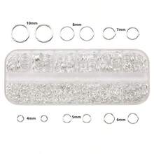 12-Grid Single Loop Jump Rings, 900pcs Mixed 4-10mm Assorted Size, Suitable For DIY Jewelry Making, Bracelet And Earring Craft Materials - Jump Ring - View 7