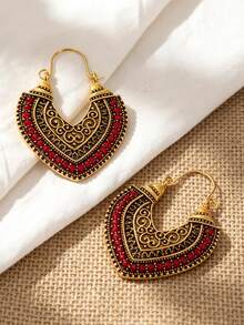 imoli Braided Detail Hoop Earrings - Multicolor - View 2