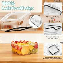 THELIFE 36/24/12pcs Food Storage Containers, 5 Sizes, Reusable Sealed PP Material With Snap Lid, Suitable For Storing Fruits, Vegetables, Salads, Pasta, Bento Boxes, Lunches, Etc. Space-Saving, Stackable, Ideal For Home Refrigerator And Kitchen Storage - View 4