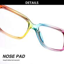 1pc Fashionable Women's Reading Glasses, Popular Candy Color, Youthful Appearance, Comfortable Spring Temple, Daily/Work/Essential Women's Reading Glasses - Rainbow - View 9