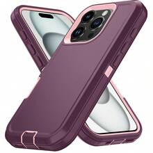 Military-Grade Shockproof Heavy-Duty Full-Body Protective Phone Case, Anti-Scratch Durable 3-In-1 Protective Cover For IPhone, Galaxy, HONOR And Other Smartphones Birthday Gift - Wine Red Powder - View 76
