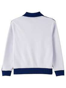 Adidas Chaqueta deportiva de mujer BECKENBAUER TT 26 de verano con cuello de solapa y diseño de bloques de color KX4263 - Morado/Azul oscuro - Ver 2