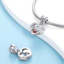 1Pc Pink Mother'S Day Gift Love Best Mom Daughter Hug Mom Pendant Charm Fit Original Bracelet Necklace Silver Plated Beads For Diy Jewelry Making Gift - Silver - View 4