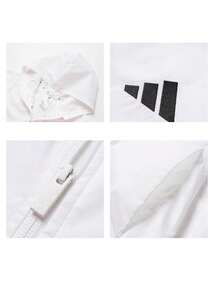 Adidas Men's Sports Jacket M 3S WB 2026 Summer New Minimalist Lightweight Sports JE6326 - White/Black - View 7