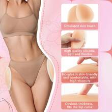 Buttock Padding, Women's Silicone Buttock Pads, Reusable Buttock Enhancing Shapewear, Self-Adhesive Buttock Pads, Suitable For Instant Hourglass Figure - 2pcs - View 2