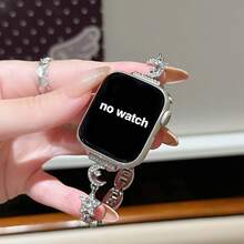 Popular Moon Metal Chain Watch Band Series 11/8/7/6/10 40mm 41mm 38mm 42mm 44mm 45mm 46mm - Multicolor - View 11