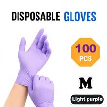 Disposable Nitrile Gloves - Lightweight, Suitable For Home Cleaning, Pet Care, Multi-Purpose Cleaning Gloves, Fashionable Cleaning Gloves, All-Season Use, Ambidextrous, Multiple Colors To Choose From - Light Purple - View 16
