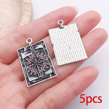 5/12 piezas Dijes de esmalte gótico Dragón Cuervo Murciélago Gato Polilla Rosa Lápida Colgantes para DIY Halloween Pulsera Collar Pendiente Suministros para hacer joyas - Negro - Ver 18