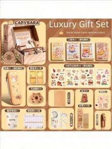1 Set Koala Theme Stationery Gift Box, Includes Notebook, Pen, Paper Clips And Various Accessories - Cute Learning Essential Set , First Day Of School - Multicolor - View 12
