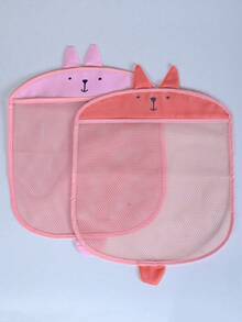 1pc Children's Bath Toy Storage Bag, Baby Bathroom Hanging Organizer Bag, Nursery Storage Organizer Bag, Suction Cup Only Adheres To Smooth Surfaces (Not Suitable For Frosted/Uneven Surfaces), Will Slip Off When Wet - Multicolor - View 5