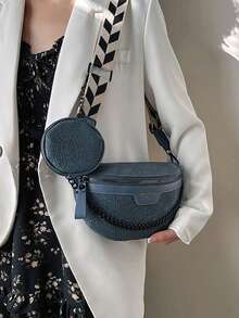 Fashionable Versatile Waist Bag Chest Bag Unisex All-Season Style - Blue - View 7