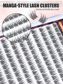 10 Fileiras de 120 Cachos de Cílios Postiços Sem Cola, Sem Necessidade de Cola, Estilo Cartoon, Podem Ser Combinados Livremente, Adequado para Iniciantes, Cílios Postiços DIY em Cachos, Adequado para Todos os Lugares, Cílios, Cílios Postiços, Cílios Sem Cola - C - Visão 5