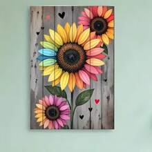 1PC DIY 5D Diamond Painting Kit Sunflower Pattern - Round Full Diamond Art Mosaic Craft, Home Wall Decor, Unframed - No Frame - View 3