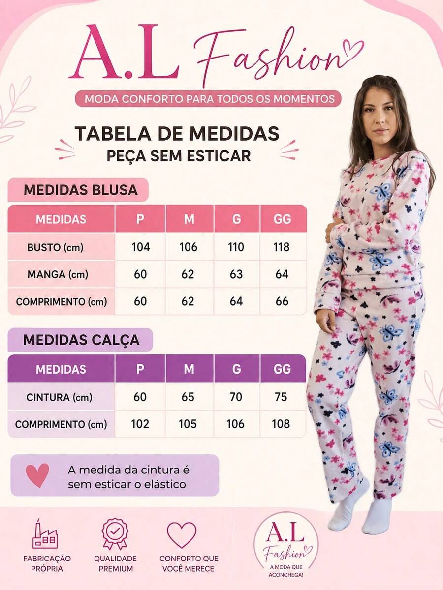 Full Soft Fleece Printed Pajama Set SHIPPED RANDOMLY BASED ON STOCK AVAILABILITY - 各種各樣的 - 查看 1