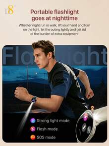 D8 Curved Screen Smart Watch, Ultra-Thin Dual-Sphere Lightweight Body, 1.32-Inch High-Brightness Anti-Glare AMOLED Full Touch Screen, IP68 Waterproof Smart Watch, Suitable For Swimming, Running And Sports, All-Day Fitness Tracking, Compatible With Android And IOS - View 7