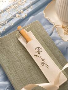 Personalized Pen Holder For Notebook, Leather Single Pen Pouch With Elastic Band, Back To School Gift, Teacher Appreciation Gift, Pen Holder, School Supply, Teacher Present, Student Gift, Sleeve, Writing Gift, Teacher Gift, Back To School - Multi-color - Month Flower Pencil Case - View 7