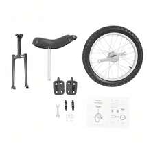 DYNAMI Unicycle With Excellent Steel Frame,Leakproof Tire,Adjustable Height,Curved PU Seat,Mute Bearing,Anti-Slip Designs,For Outdoor Sports Fitness Exercise[A Good Gift For Family And Friends] - Black - View 9