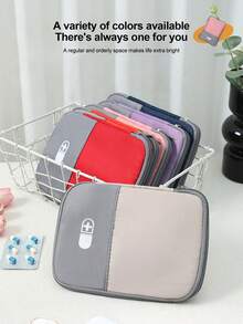 1PC Portable Medicine Kit | Compact Pill Storage Box And First Aid Kit, Multifunctional Lightweight Medical Small Medicine Kit-Empty Bag Only - Multicolor - View 6