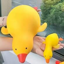 1pc Cute Yellow Duck S-Queeze Stress Toy, Soft Cartoon Animal Squeeze Toy For Kids, Classroom Reward, Birthday Party Favor For Boys And Girls, Novelty Sensory Game Gift -- Squeeze Toy - Squeeze Toy - Squeeze Toy - S-Quishy Toy - Crunchy Squeeze - Multicolor - View 7