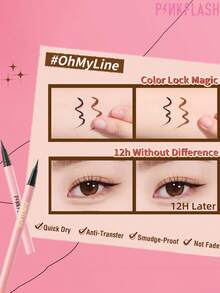 PINKFLASH 0.6g All-Day Wear Liquid Eyeliner, Fully Waterproof, Sweat-Proof And Oil-Proof Formula, Resistant To Tears, Sweat And Sebum, Smooth Application, No Skipping, No Pulling On Eyelids - #B01 BLACK - View 9