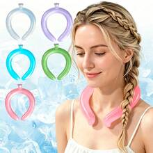 1pc Neck Cooling Ring, Ice Neck Cooling Ring, Ice Neck Cooling Ring For Refrigerator Cold Storage, Cool Neck Pillow, Ice Neck Ring, Summer Cooling Ring, Ice Neck Ring, PCM Cooling Ice Neck Ring, Gel Ice Cooling Ring, Ice Cooling Ring - Multicolor - View 1