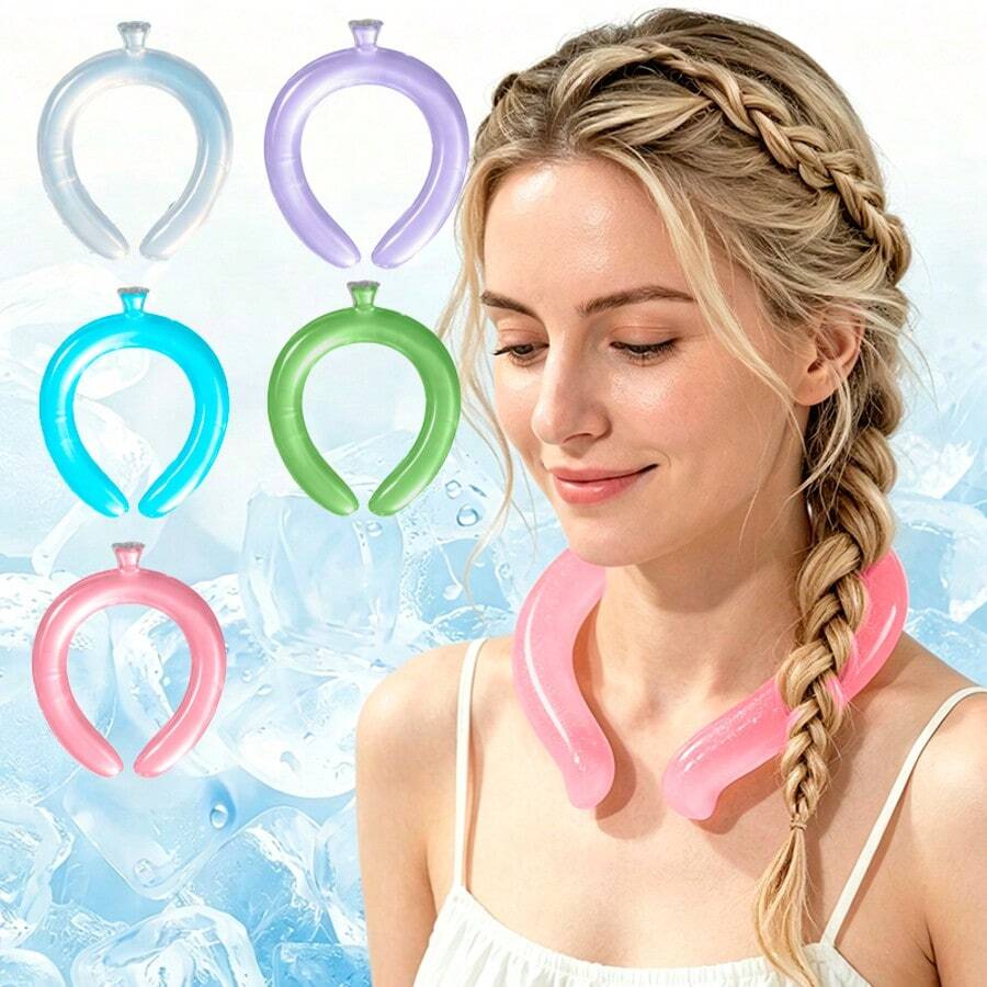 1pc Neck Cooling Ring, Ice Neck Cooling Ring, Ice Neck Cooling Ring For Refrigerator Cold Storage, Cool Neck Pillow, Ice Neck Ring, Summer Cooling Ring, Ice Neck Ring, PCM Cooling Ice Neck Ring, Gel Ice Cooling Ring, Ice Cooling Ring - Multicolor - View 1