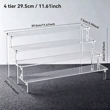 Acrylic Tiered Display Stand, Multi-Layer Transparent Storage Rack, Cosmetic & Perfume Display Stand, Desktop Storage Organizer, Multiple Sizes & Layers Available, Perfume Display Rack, Skincare Storage Rack, Lipstick Storage Rack, Action Figure Display Stand, Transparent Display Rack, Jewelry Display Rack, Countertop Display Rack, Desktop Organizer, Home Storage, Bathroom Countertop Storage, Vanity Organizer, Office Desk Storage - Clear - View 15
