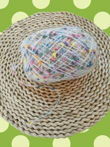 1pc 100m Starry Sky Mohair Handmade Mixed Yarn Candy Color Bean Yarn Ping Pong Yarn Needs Mixed Knitted Yarn Or Fabric Strip Yarn For DIY Knitting Sweater Doll Shoes Bag - Dotted Mesh - View 6