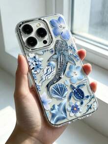 Casing Ponsel Motif Bunga, Paus, Kura-kura, dan Elemen Laut Musim Panas, dengan Tombol dan Bingkai Kamera Berlapis Elektroplating, Kompatibel dengan iPhone 17 Pro Max 17 Pro 17/16/15/14/13/12/11 - Desain Fashion Kreatif, Casing Pelindung Anti Jatuh yang Melindungi Seluruh Bagian, Cocok Sebagai Hadiah untuk Teman dan Keluarga. - Clear - View 5