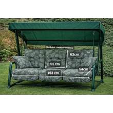Replacement Cushion Only For 3-Seater Garden Hammock – Soft, Breathable Fabric With Multiple Pattern Options To Refresh Your Outdoor Relaxation Space; Lightweight And Easy To Install; Designed For Comfort And Everyday Use; Compatible With Standard Vi - Aspen Green - View 11