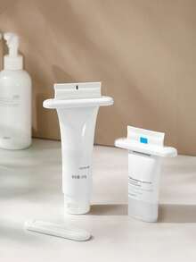 Madebyblanc 2個手動乳霜/牙膏擠壓器 – 簡約浴室用品分配器 - 白色 - 查看 1