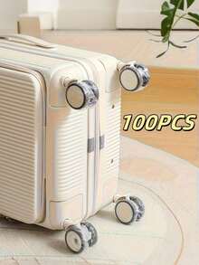 100/1pc Transparent Luggage Wheel Dust Cover, Disposable Table & Chair Protective Film, Suitable For Travel Accessories, Wheel Dust Cover, Anti-Dirt Travel Suitcase Universal Wheel Storage Dust-Proof Foot Sleeve - Multicolor - View 3