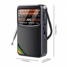 500mAh USB Rechargeable Emergency Pocket 3-Band Shortwave Radio FM AM SW, Mini Portable Radio With HD Display Screen And Built-In Speaker, High Sensitivity Battery Powered Radio, Suitable For Indoor Outdoor Walking Jogging Gym Camping Elderly - View 2