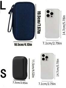 1pc Double Layer Digital Accessories Storage Bag, Electronics Accessories Travel Organizer Bag Fits Phone, Cables, Coins, Jewelry, Divider Compartments For Power Bank, Mouse, Charger, Data Cables, Hard Drive, Protective Cover,Boho Vibes - Multicolor - View 3