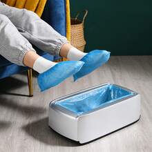 Automatic Shoe Covers Dispenser, Shoe Cover Machine, Compact & Durable Design For Home, Office, Labs & More – Fits UK Shoe Sizes Up To 13 (Silver) - Default - View 4