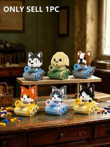 Cartoon niedliche Haustiere Hund Husky 372 Stücke/Golden Retriever 358 Stücke/Bulldogge 368 Stücke/Haustier Katze orangefarbene Katze 356 Stücke/Ragdoll Katze 370 Stücke/Kuh Katze 356 Stücke kreative DIY Bauklötze Modell Schreibtisch Dekoration Geburtstagsgeschenk Weihnachtsgeschenk - Verschiedenfarbig - Übersicht 1