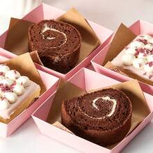 50 Piezas Cajas para Pasteles con Tapa Transparente, Cajas Desechables para Cupcakes, Donas y Pasteles Individuales, Envase de Alimentos para Panadería y Repostería - Rosa - Ver 5