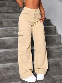 Women Jeans - Khaki - View 4