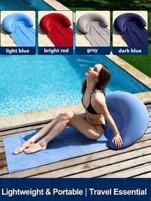 Foldable Inflatable Beach Mat, Lightweight And Portable, Waterproof Picnic Camping Gear, Suitable For Outdoor Camping, Beach Party, Bathroom, Swimming Pool, Beach Camping Essentials, Friends Gathering, Outdoor Cooking, Summer Pool Accessories - Multiple Styles - View 5
